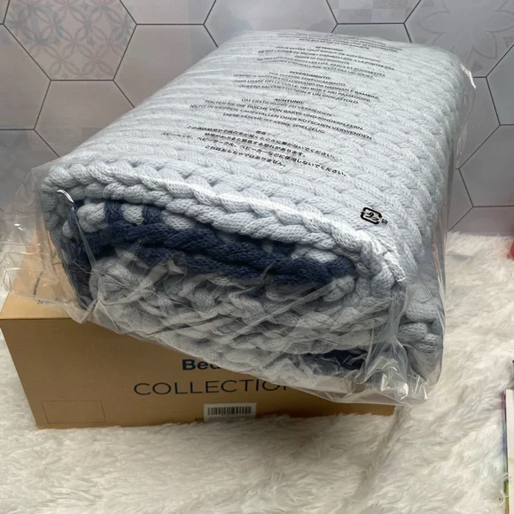 Knit Blanket - Knitted Throw Blankets Soft Big Yarn Thick Braided Knot Crochet Blankets & Throws